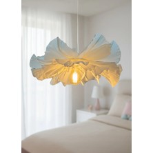 Maison Avf El Yapımı Sarkıt Avize Beyaz Krapon Kağıt Modern Tasarım Şık Aydınlatma