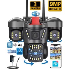 O-Kam 5011 3 Lensli 3 Ayrı Görüntü Wi-Fi Güvenlik Kamerası