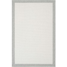 Cool Halı Elena Beyaz Gri Sisal Görünümlü Kaydırmaz Taban Dokuma Ince Salon Oturma Odası Yazlık Özel Ölçü Halı