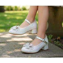 Gala Stil Gala Simli Fiyonklu Çocuk Topuklu Ayk