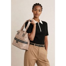 Dezmond Soft Shine Vizon Kadın Omuz Çantası 1088