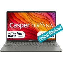 Casper Nirvana X650 I7-13620H 16GB DDR5 1TB SSD Windows 11 Home 15.6" Taşınabilir Bilgisayar X650.1362-BF00A-G-F