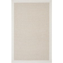 Cool Halı Elena Gri Sisal Görünümlü Kaydırmaz Taban Ince Çizgili Oturma Odası Salon Silinebilir Balkon Halısı