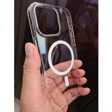 More Gsm iPhone 15 Pro Uyumlu Magsafe Sararmaz Sert Pc Kılıf | Ultra Ince Hafif | Kristal Şeffaf Mika Arka Kapak