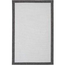 Cool Halı Elena Gri Antrasit Sisal Görünümlü Kaymaz Taban Dokuma Özel Ölçü Silinebilir Ince Balkon Ev Oda Halı