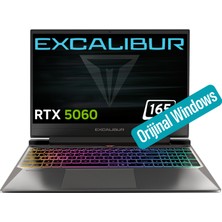 Casper Excalibur G870 i7-13620H 16GB 480GB 8GB RTX5060 165Hz 15.6" Windows 11 Pro Taşınabilir Bilgisayar G870.1362-BV60R-C