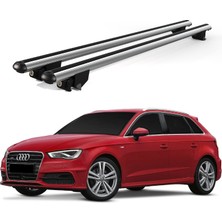 Today Auto Kanca Audi A3 Sportback (2004-2013) Uyumlu Gri Kilitli Ara Atkı 120CM Port Bagaj Tavan Barı
