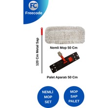 Freecode 3'lü Set 50 cm (Palet+Sap+Mop) Nemli Mop Zincir Dikiş