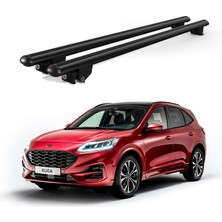 Today Auto Kanca Ford Kuga (2020 ve Sonrası) Uyumlu Siyah Kilitli Ara Atkı 130CM Port Bagaj Tavan Barı
