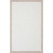 Cool Halı Elena Beyaz Bej Sisal Görünümlü Kaydırmaz Taban Dokuma Kolay Temizlenir Ince Balkon Ev Oda Halısı