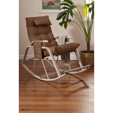 Dicle Cepli Pofuduk Minderli Sallanan Sandalye Tv Koltuğu Kahverengi