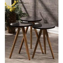 Reyo Ahşap Zigon Sehpa Bendir