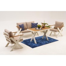 Divona Home Skyline Alüminyum Bahçe Oturma Grubu (2+1+1+M)
