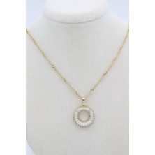 Xuping Jewelry Stil Incisi/xupıng Jewelry Daire Zirkon Taşlı Kolye