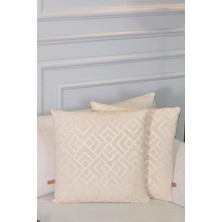 Bir Home Evita Jakar Özel Tasarım 2'li Dekoratif Kırlent Kılıfı 43X43 cm