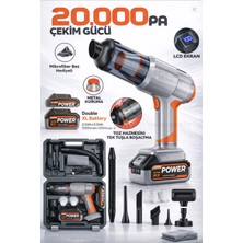 Bakeey 20.000 Pa Güçlü Kablosuz Araç Süpürgesi | Çift Bataryalı, Profesyonel Oto & Ev El Süpürgesi