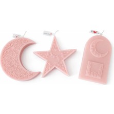 Ramazan Temalı Üçlü Mum Seti Hediyelik
