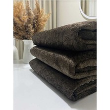 Vera Home Collection Kadife Üst Kumaş Süngerli Alt Doku Koltuk Örtüsü Damarlı Desen Kapiçino&koyu Vizon