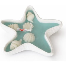 Banglow 3 Adet Deniz Yıldızı Modeli Hediyelik Mum, Nişan, Düğün, Söz