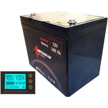 AMPERIUM12.8V 100AH Lifepo4 Akü-20 Yıl Ömür