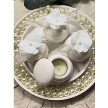 Nur Tasarım Atolyesi Hediyelik Nişan Düğün Kına Doğum Günü Için Oval Kapaklı Çiçek Detaylı Mumluk 10 Adet