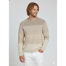 Jack & Jones Jjehıll Knıt Bej Erkek Sweat Kazak 12157321
