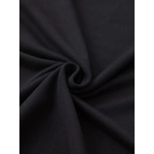 Sidelya Concept Baskılı Oversize Bisiklet Yaka T-Shirt - Siyah