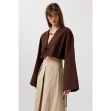 Sidelya Concept Bağlama Detay Uzun Kol Bluz