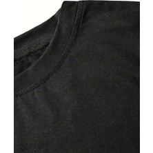 Sidelya Concept Fiyonk Baskılı Siyah Oversize Unisex T-Shirt- Siyah