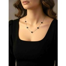 Pera Bijuteri Çelik Yonca Kolye