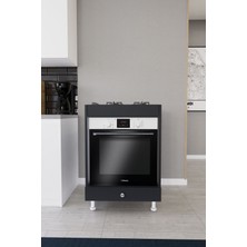 Mirobi Harmony Ankastre Modülü Kabini Açık Antrasit Fırın Ocak Dolabı Kapaklı Ayarlı Ayaklı