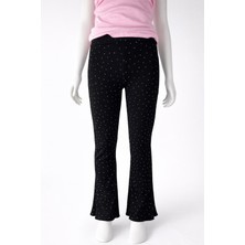 İncili Taş Detaylı Ispanyol Paça Kız Çocuk Tayt – Esnek Kumaş, Şık Tasarım (3-14 Yaş)