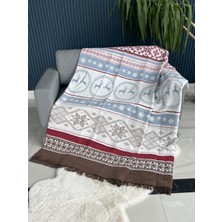 Bella Home Aksu Çift Kişilik Çift Taraflı Pamuklu Battaniye - 180X220 Cm- Nefes Alabilir & Yumuşak