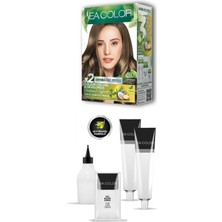 Sea Color 2x2 Tüp Krem Saç Boyası Seti Açık Kumral No:8.0