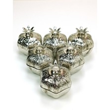 Royaleks 6 Lı Mini Eskitme Osmanlı Temalı Açık Renk Nar Lokumluk Sunum