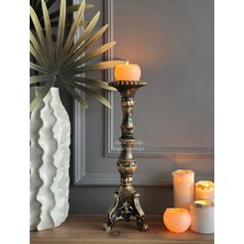 For Polyester Küçük Dokunuşlar Tek Şamdan Mumluk Biblo/dekor/masa-Sehpa Üstü/kitaplık-Raf Dekorasyon