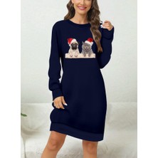 Sidelya Concept Kadın Uzun Kollu Bisiklet Yaka Desenli Viskon Iki Iplik Bluz