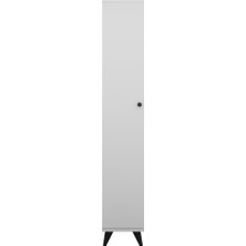 Dienni Simple Çok Amaçlı Dolap 4 Raflı Tek Kapaklı 30X30X176 Beyaz