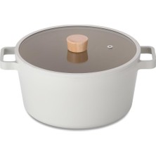 Hype Store Fika Cam Kapaklı Alüminyum Döküm Derin Tencere 26 cm