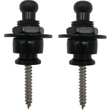 Hype Store LMSB01BK Gitar Askı Kilidi Straplock (1 Çift Siyah) Guitar Strap Lock Set 2 Pcs (Metal, Black), Stra