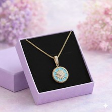 Gözde Aksesuarım Pusula Yıldızlı Kolye Çelik