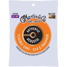 Hype Store Martın Akustik Gitar Telleri, Esnek Core Custom 11/47, Fosfor Bronz ve Ipek (MA130FX)