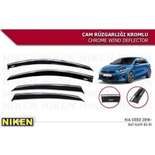 Cam Rüzgarlığı Niken Kromlu Kia Ceed 2018-> 4lü