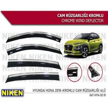 Cam Rüzgarlığı Niken Kromlu Hyundai Kona 2018-2023 4lü