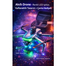 FaroxTech Katlanabilir Akıllı Drone - Sivil Havacılık Izin Gerektirmez - Engel Sensörlü - Taşıma Çantalı Set