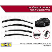 Cam Rüzgarlığı Niken Kromlu Vw Passat B8 2015-> 4lü
