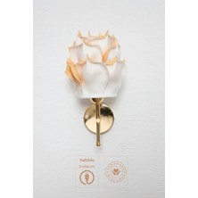 Maison Avf Gold Detaylı Eva Gül Tasarım Kablolu Duvar Aydınlatması Aplik - Alt Parlak Gold