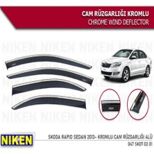 Cam Rüzgarlığı Niken Kromlu Skoda Rapid Sedan 2013 Sonrası 4lü