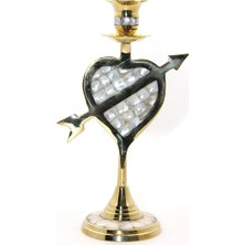 Flamex Pirinç Sedefli Tekli Şamdan 11056-8