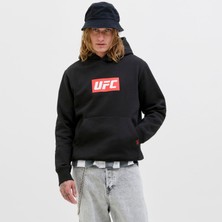Jack & Jones Erkek Gögüs Logo Baskili Ufc Lisansli Sweatshirt - Ufc